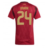 Camisa de time de futebol Bélgica Amadou Onana #24 Replicas 1º Equipamento Feminina Europeu 2024 Manga Curta